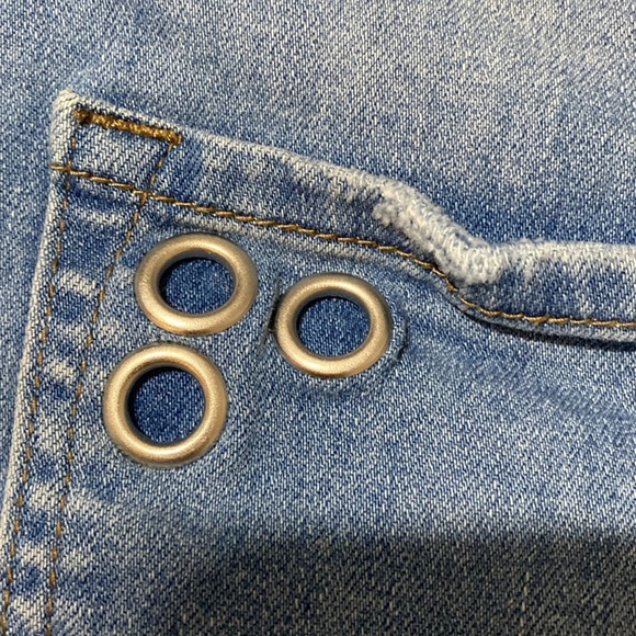 💚 Buffalo | Distressed High rise  Blue Denim Shorts - 29 - Picture 11 of 11